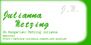 julianna metzing business card